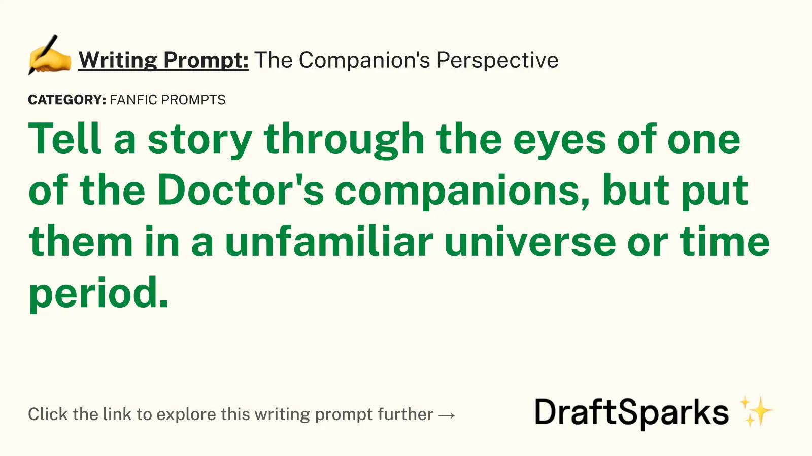 The Companion’s Perspective