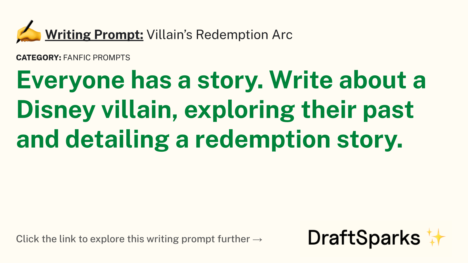 Villain’s Redemption Arc
