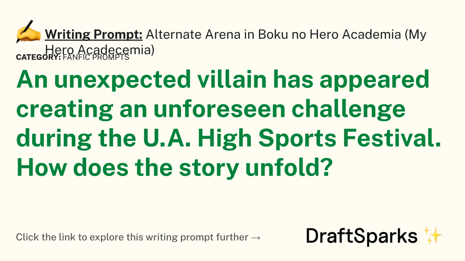 Alternate Arena in Boku no Hero Academia (My Hero Acadecemia)