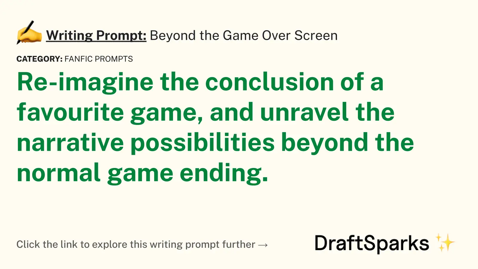 Beyond the Game Over Screen