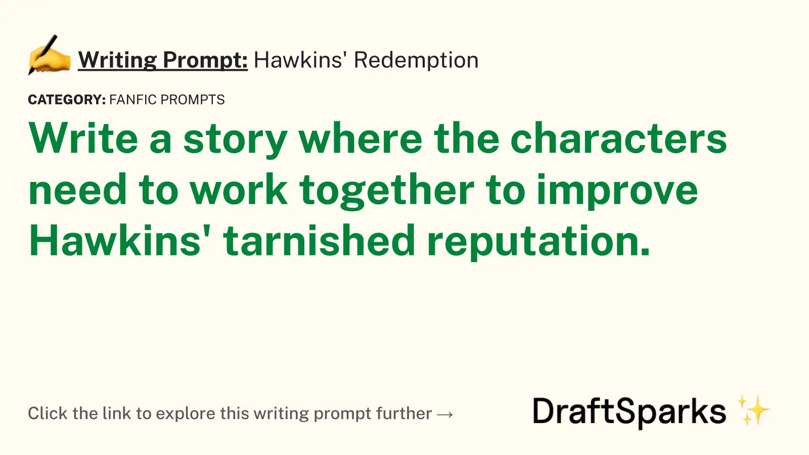 Hawkins’ Redemption
