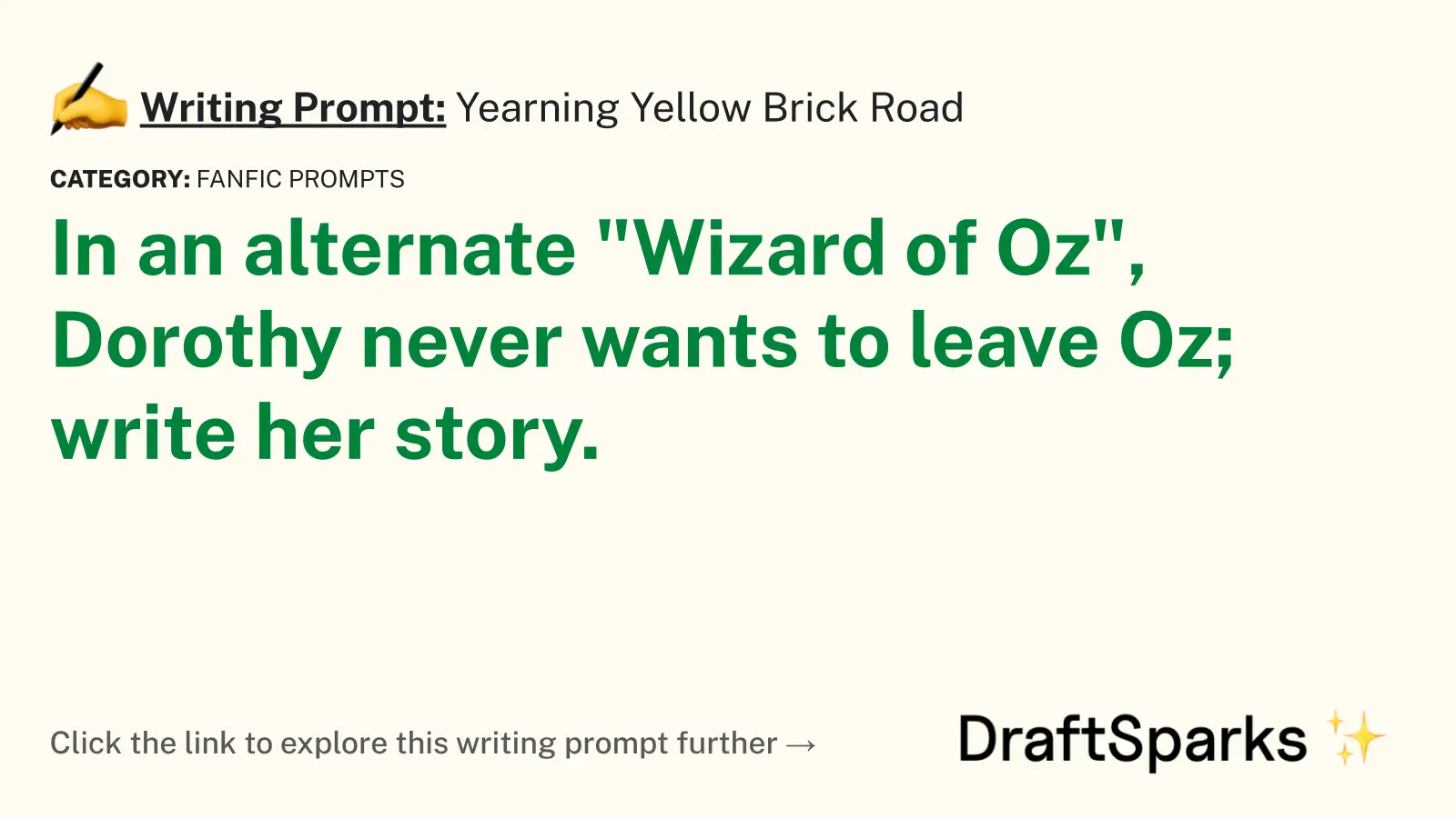Yearning Yellow Brick Road