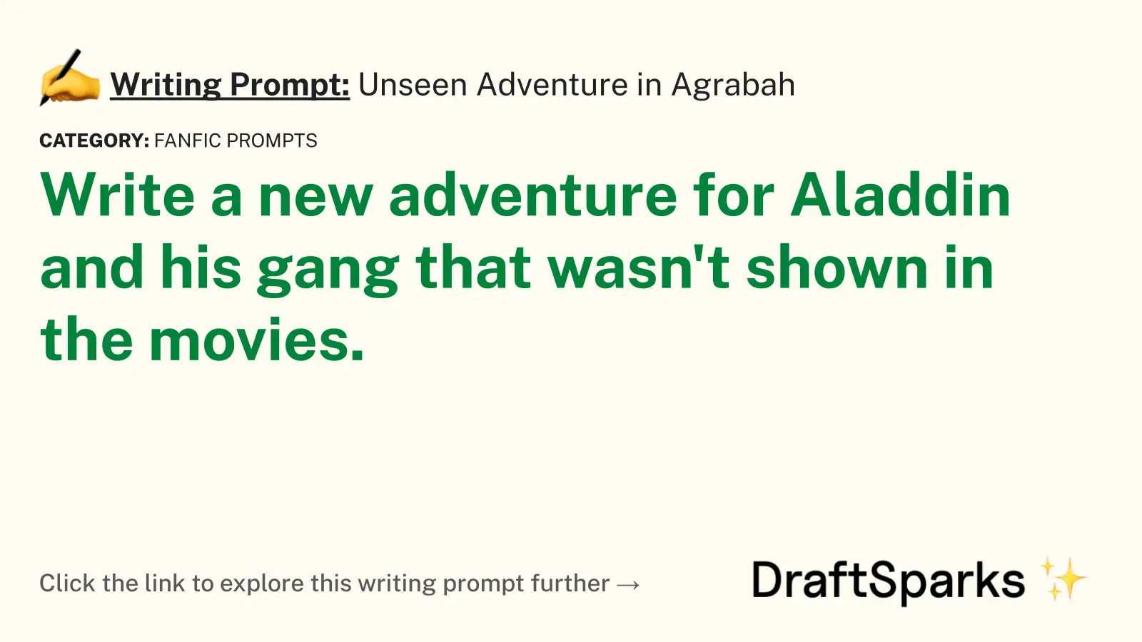 Unseen Adventure in Agrabah