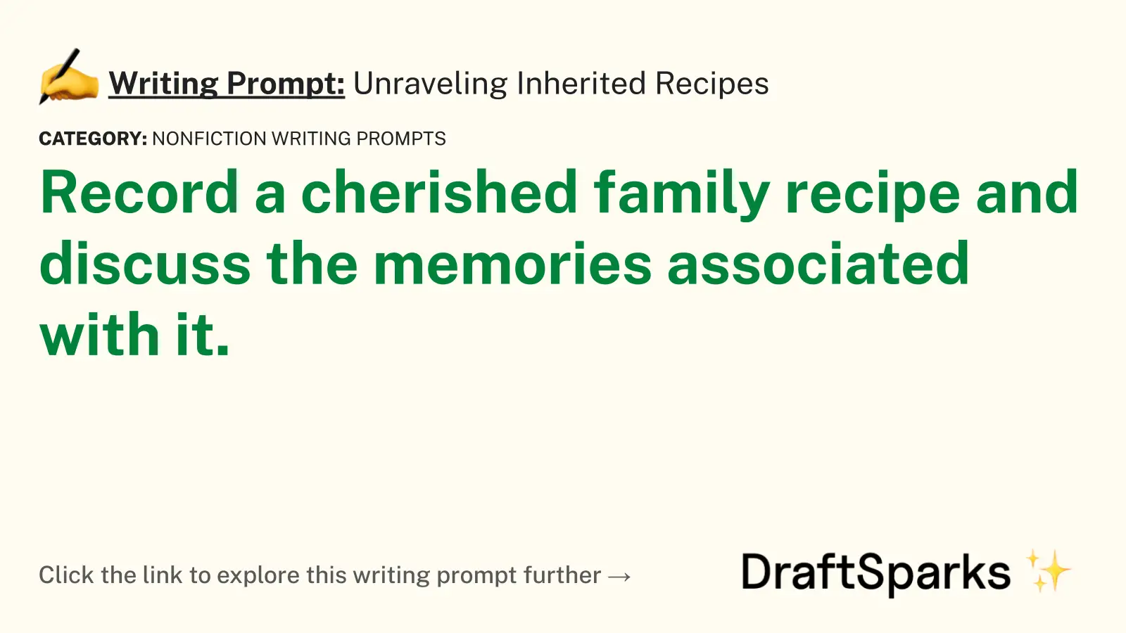 Unraveling Inherited Recipes
