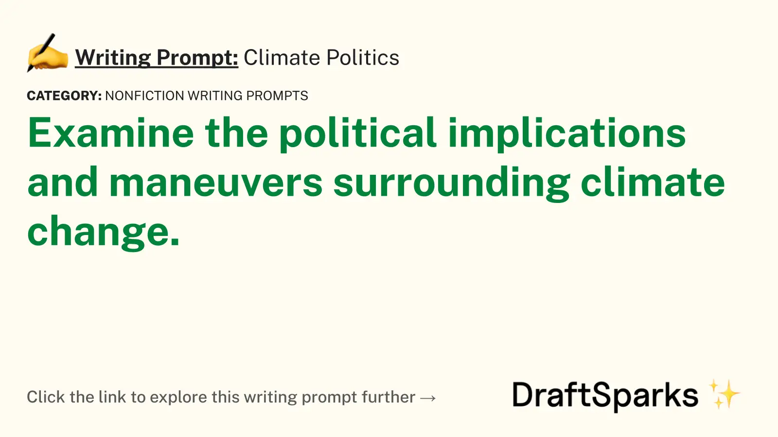 Climate Politics