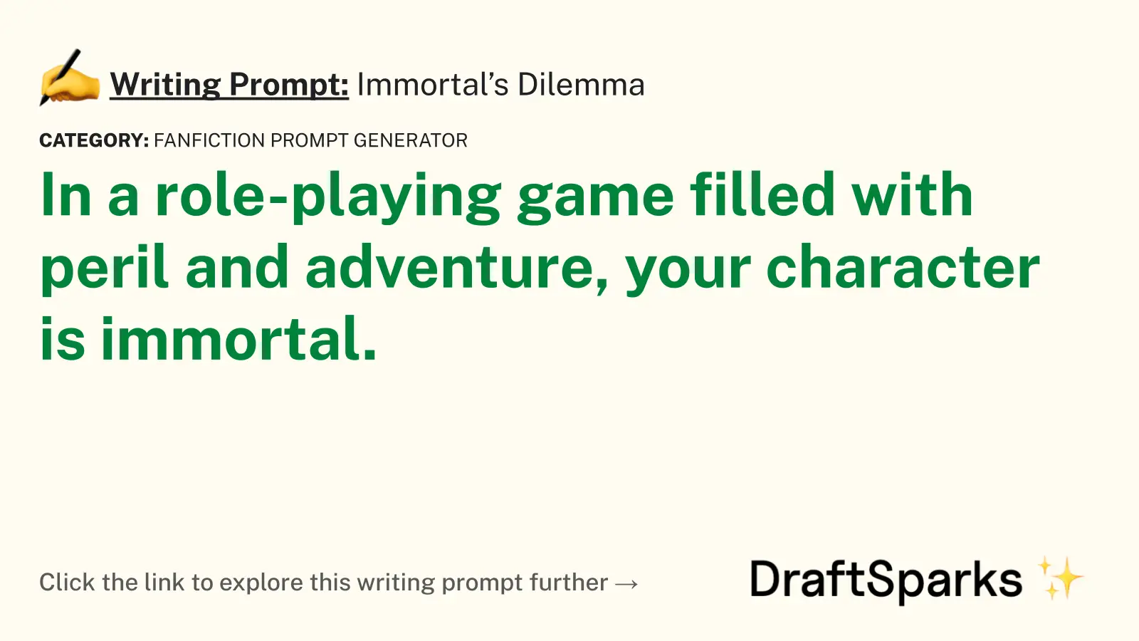 Immortal’s Dilemma
