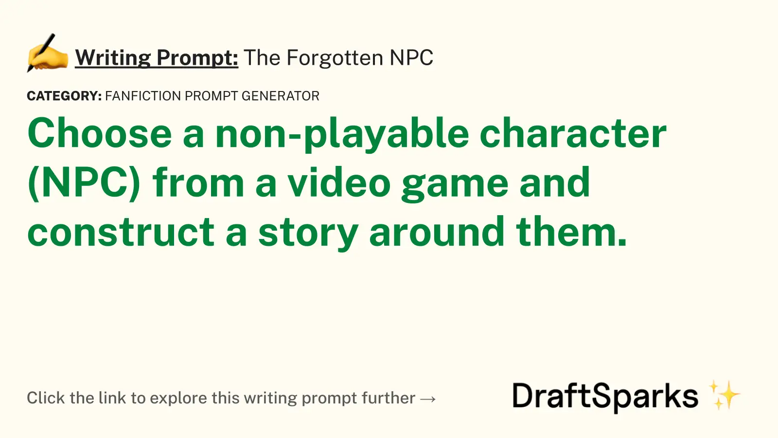 The Forgotten NPC