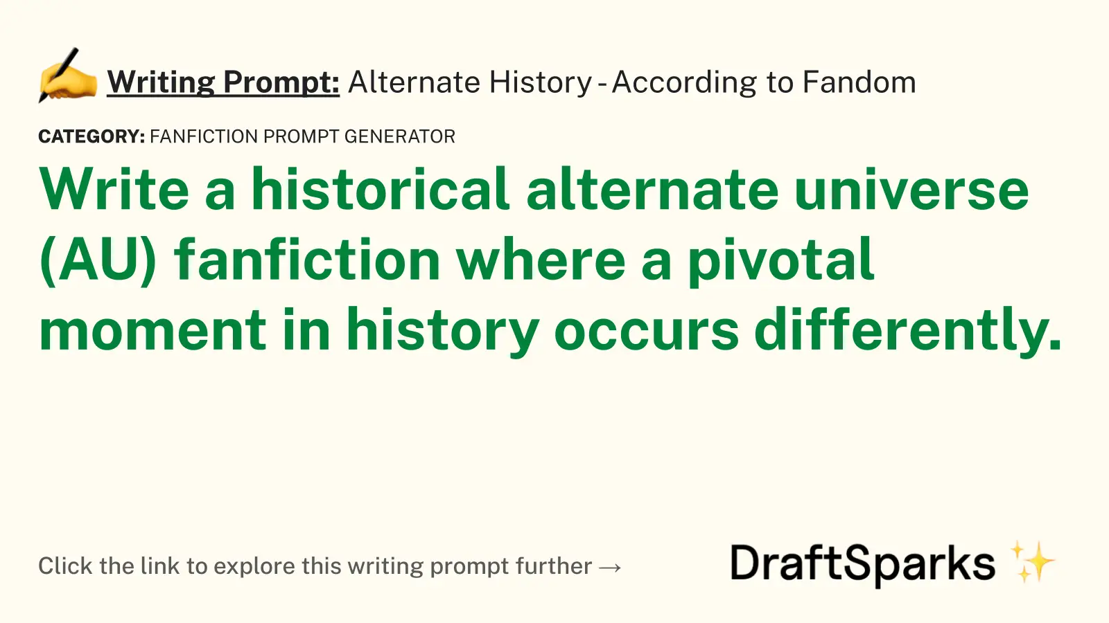 Alternate History – According to Fandom