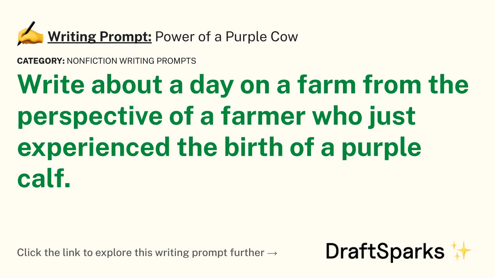 Power of a Purple Cow