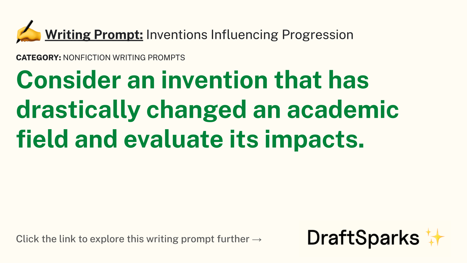Inventions Influencing Progression