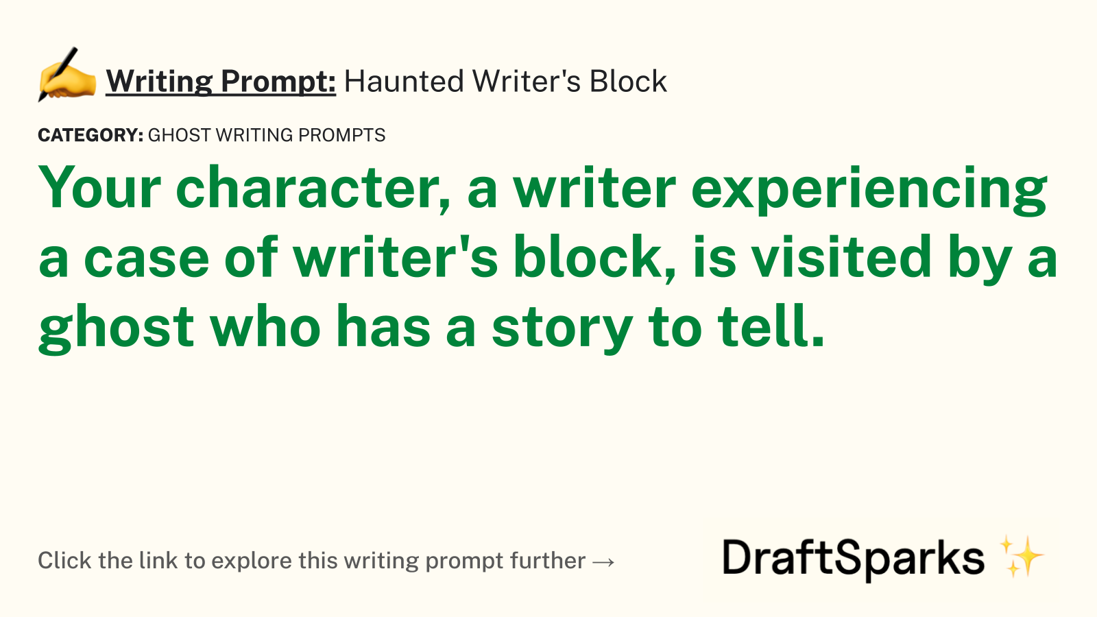Haunted Writer’s Block