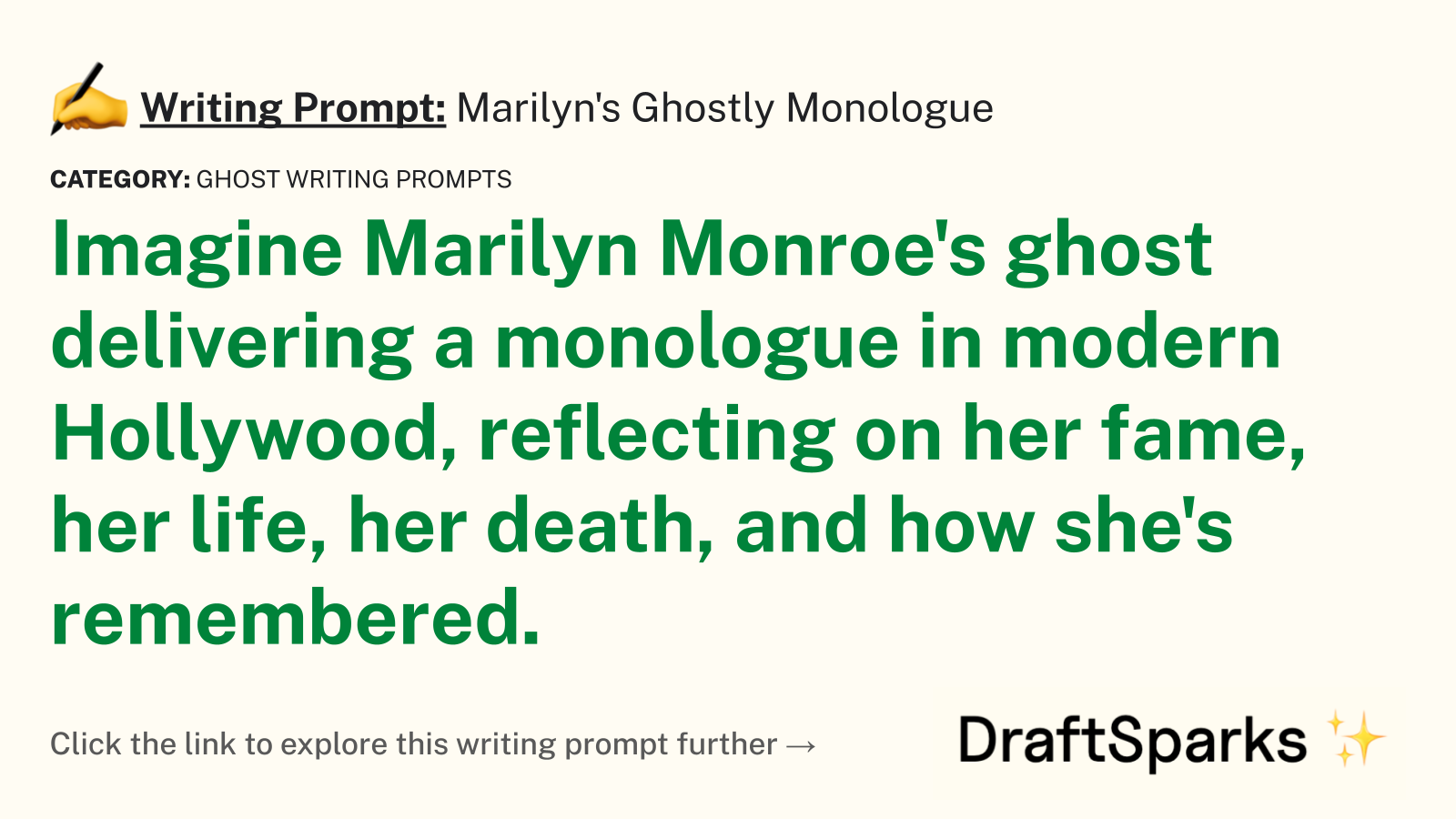 Marilyn’s Ghostly Monologue