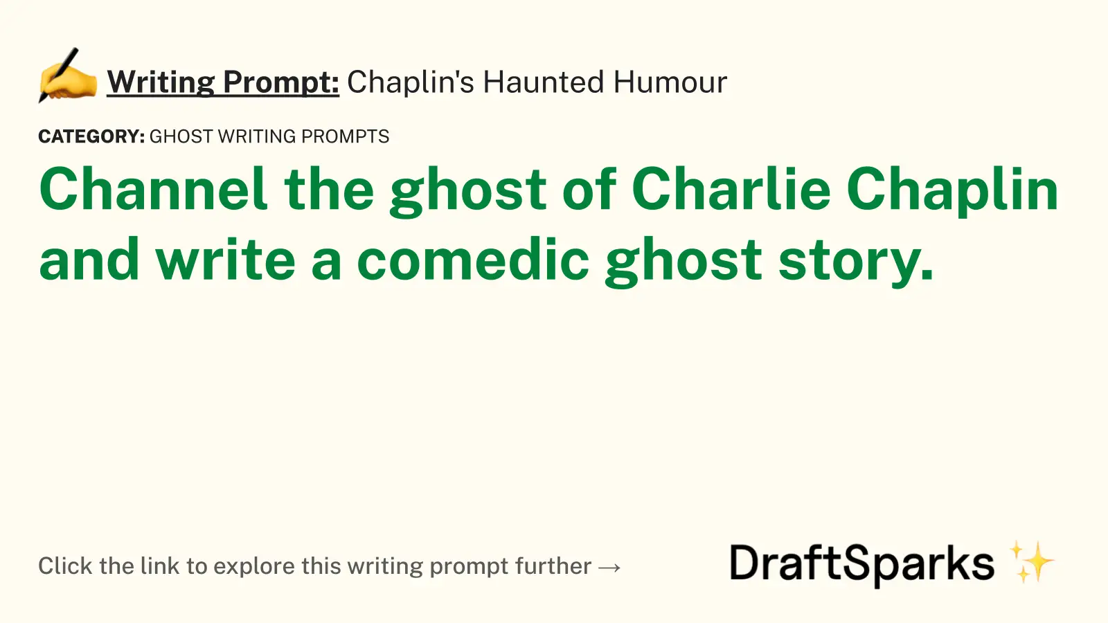 Chaplin’s Haunted Humour