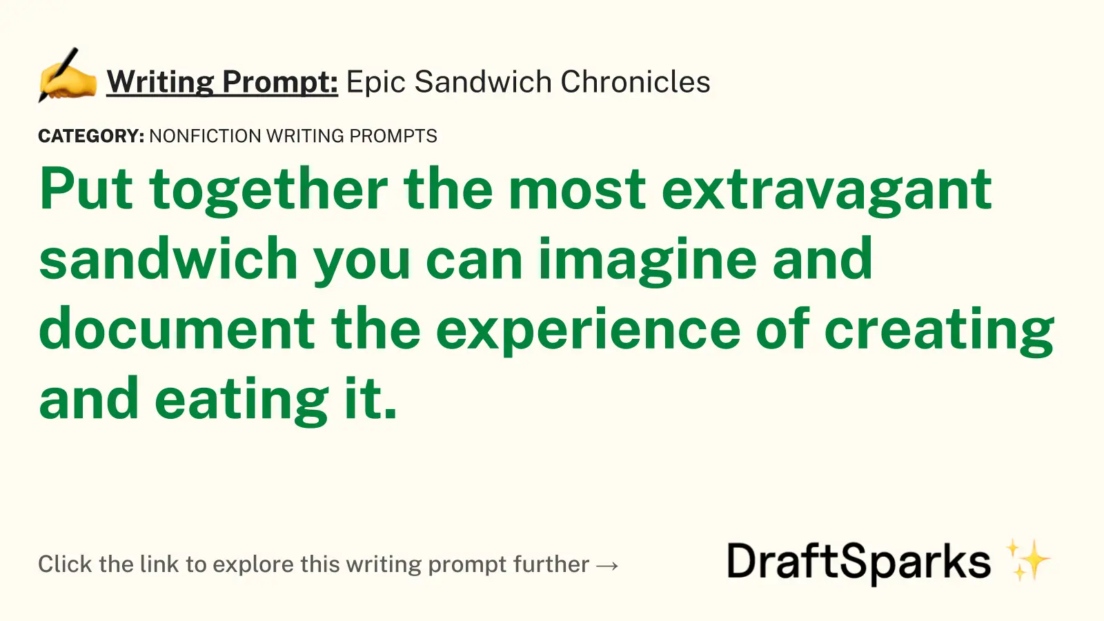 Epic Sandwich Chronicles