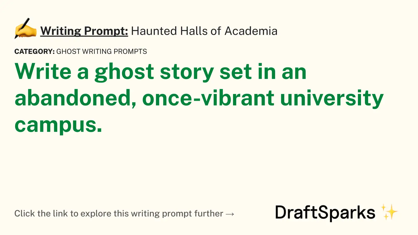 Haunted Halls of Academia