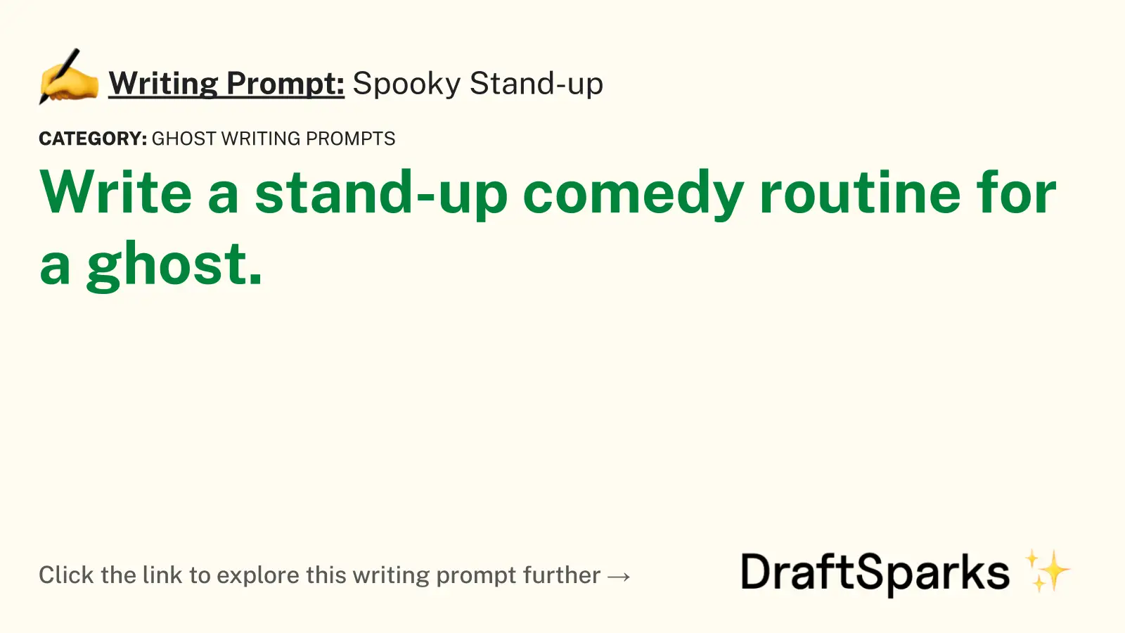 Spooky Stand-up