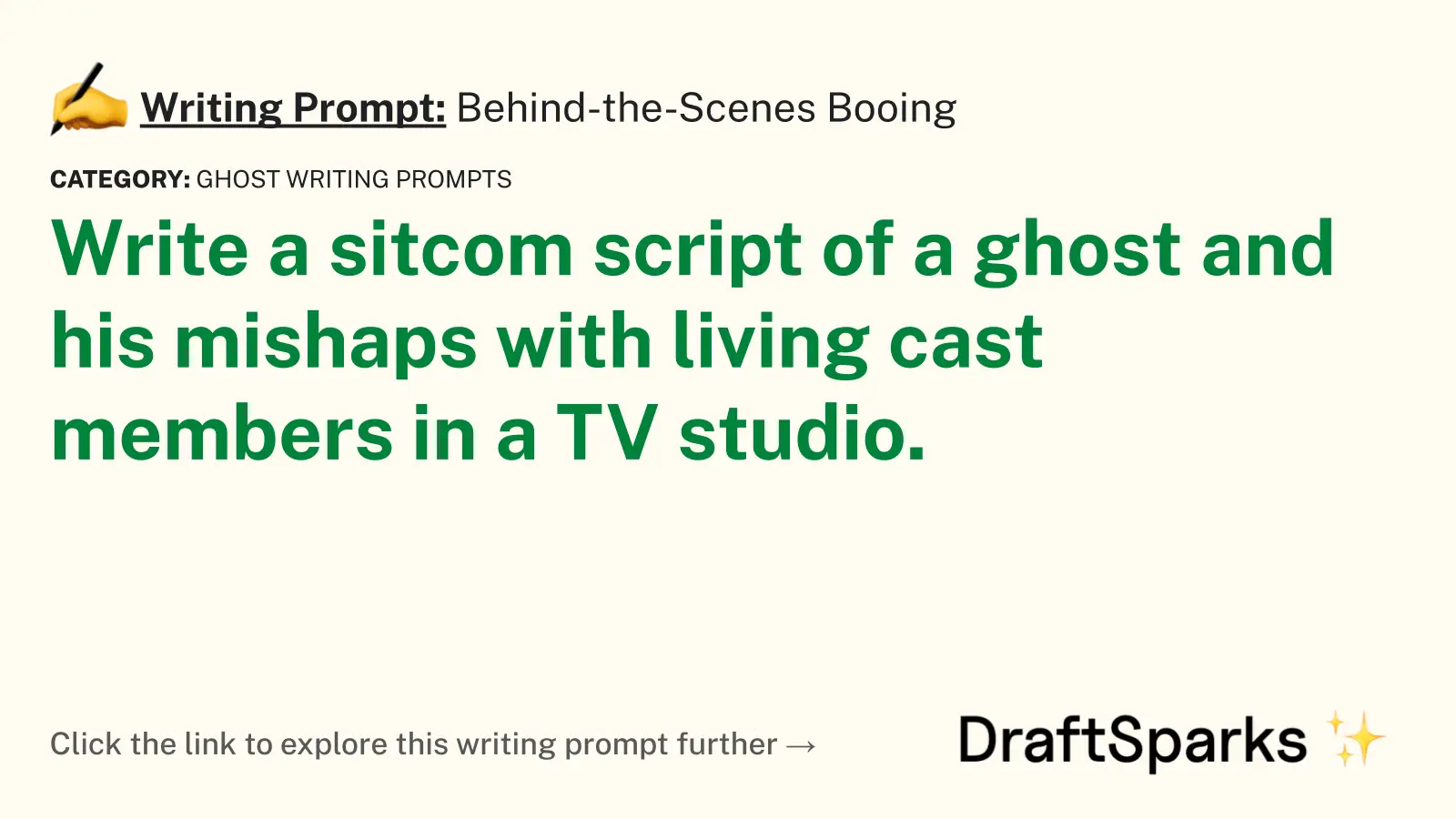 Behind-the-Scenes Booing