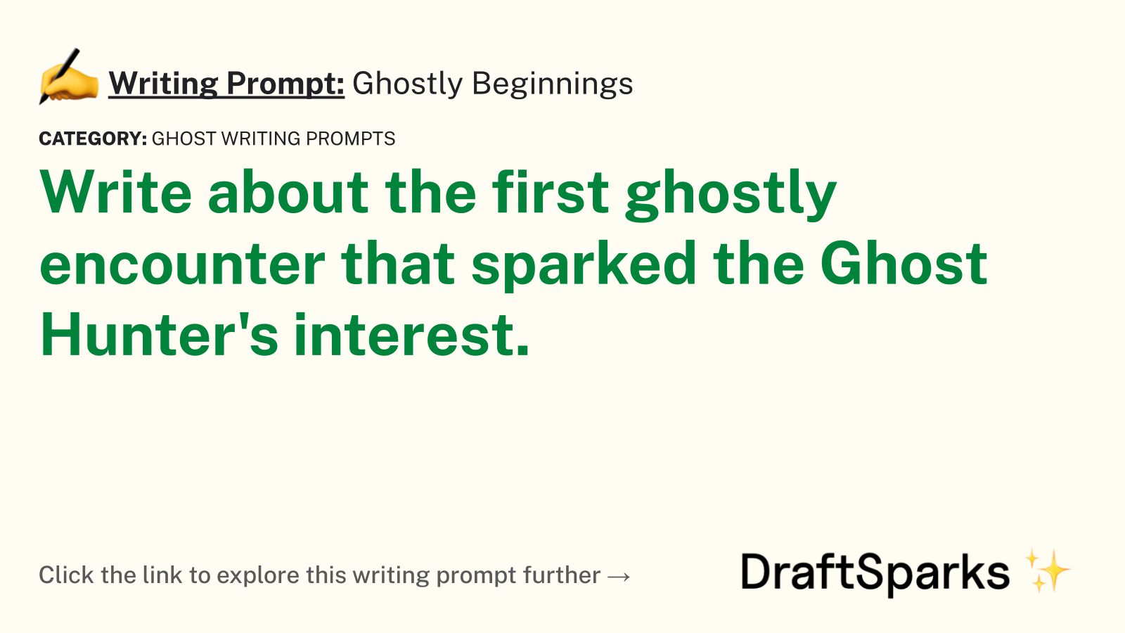 Ghostly Beginnings