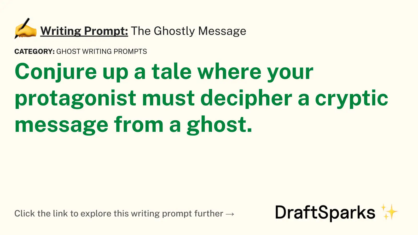 The Ghostly Message