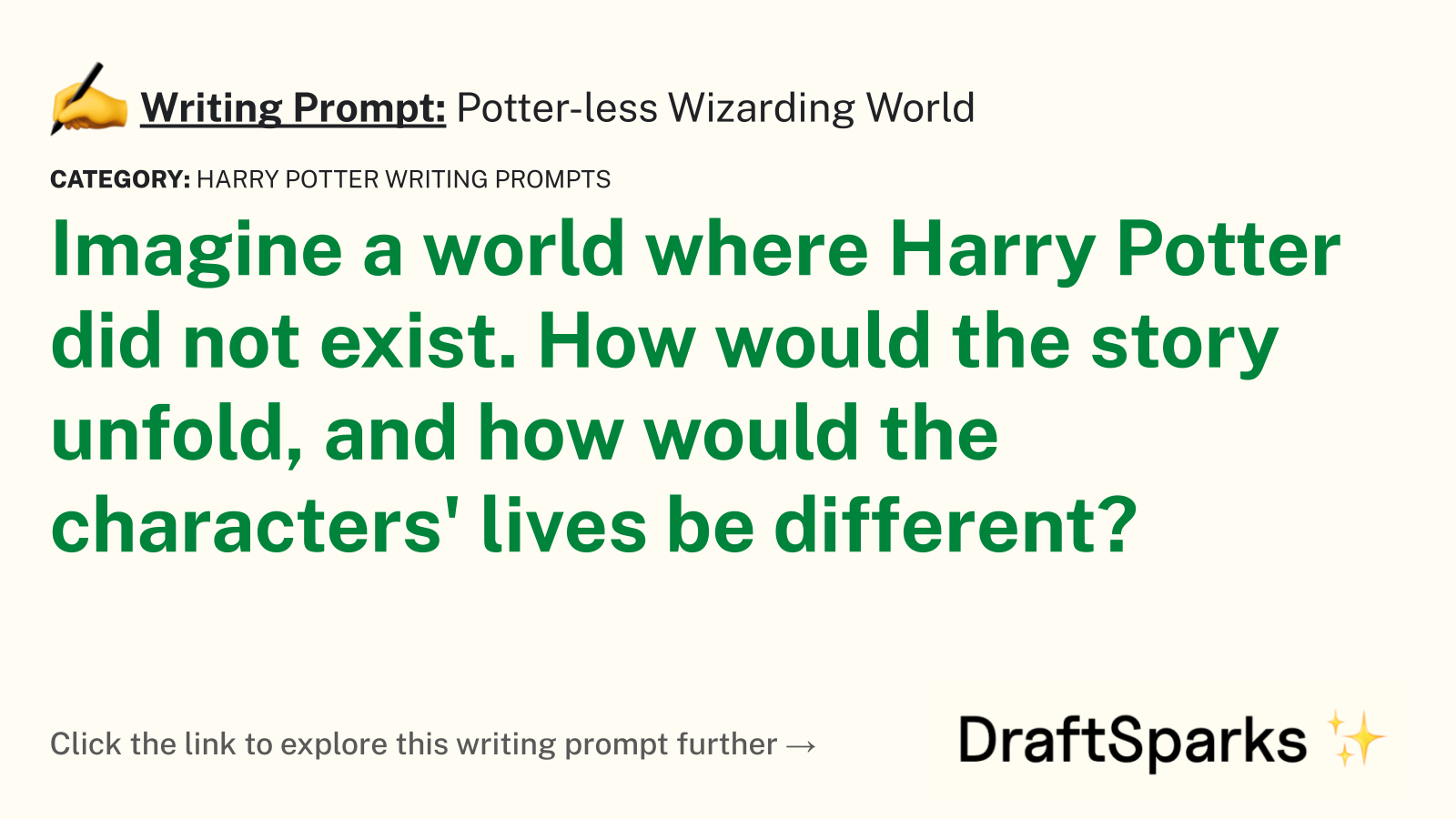 Potter-less Wizarding World