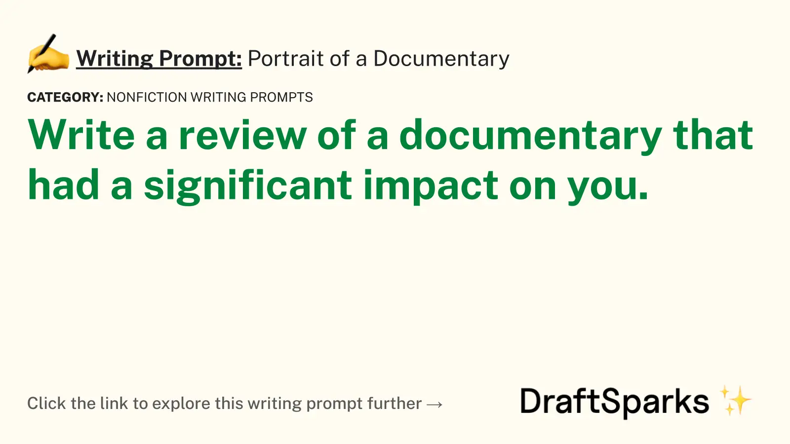 Portrait of a Documentary