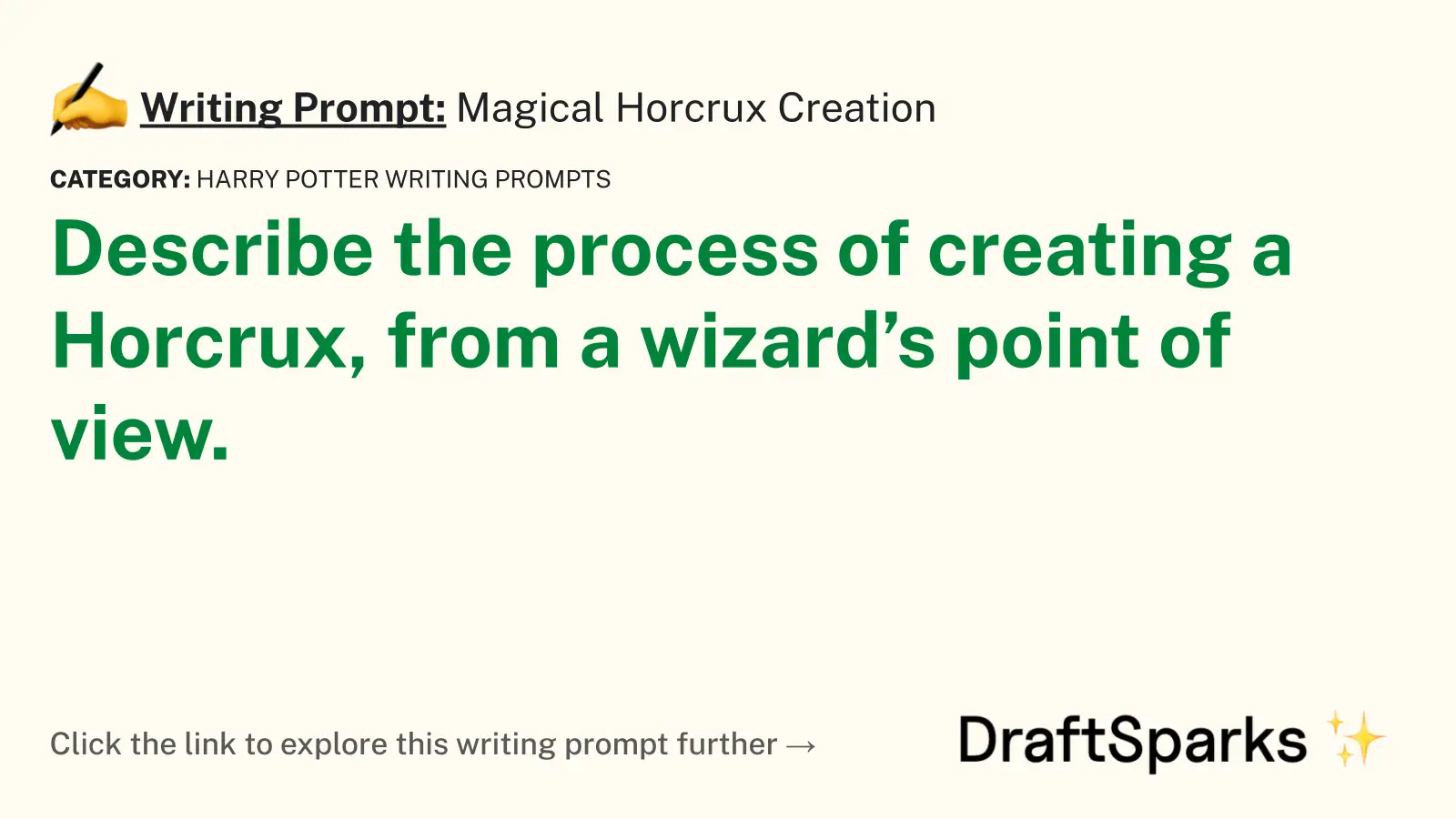 Magical Horcrux Creation