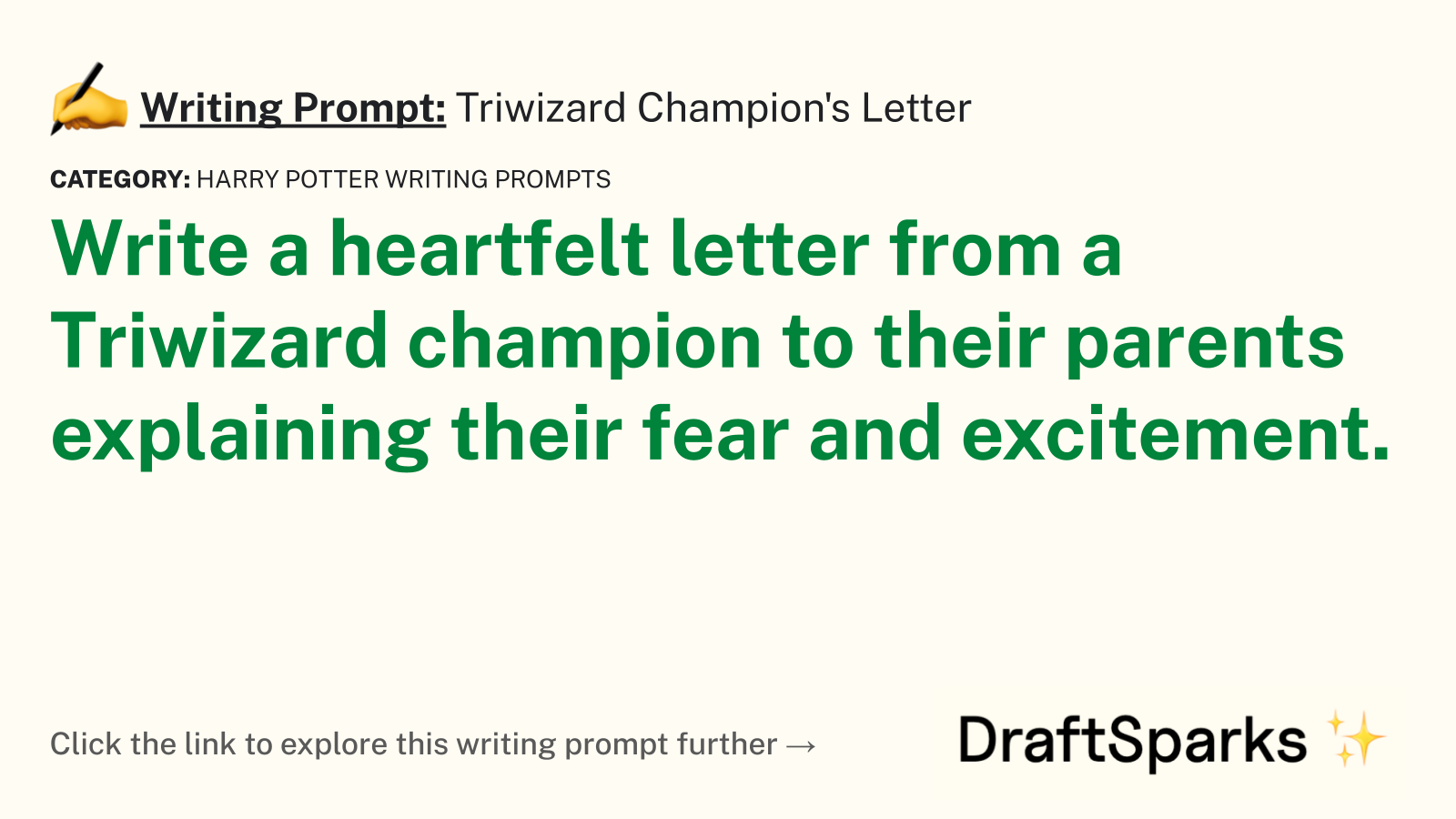 Triwizard Champion’s Letter