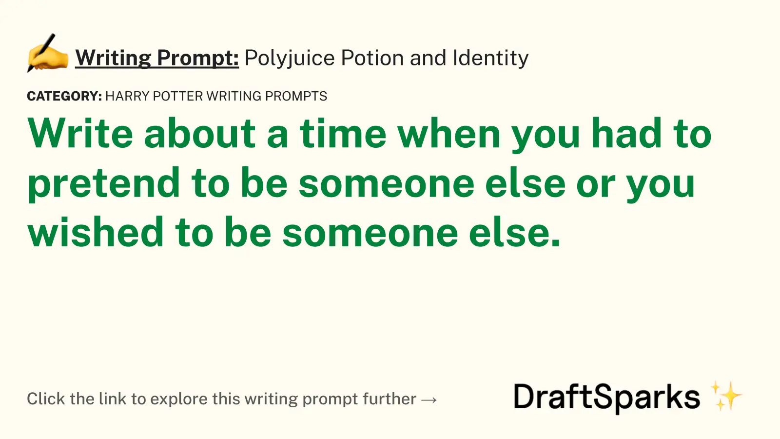 Polyjuice Potion and Identity