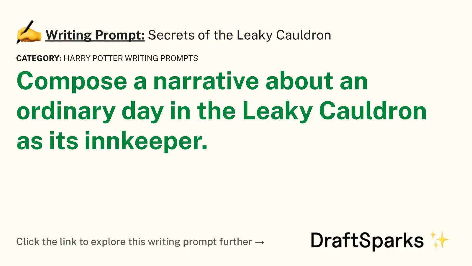 Secrets of the Leaky Cauldron