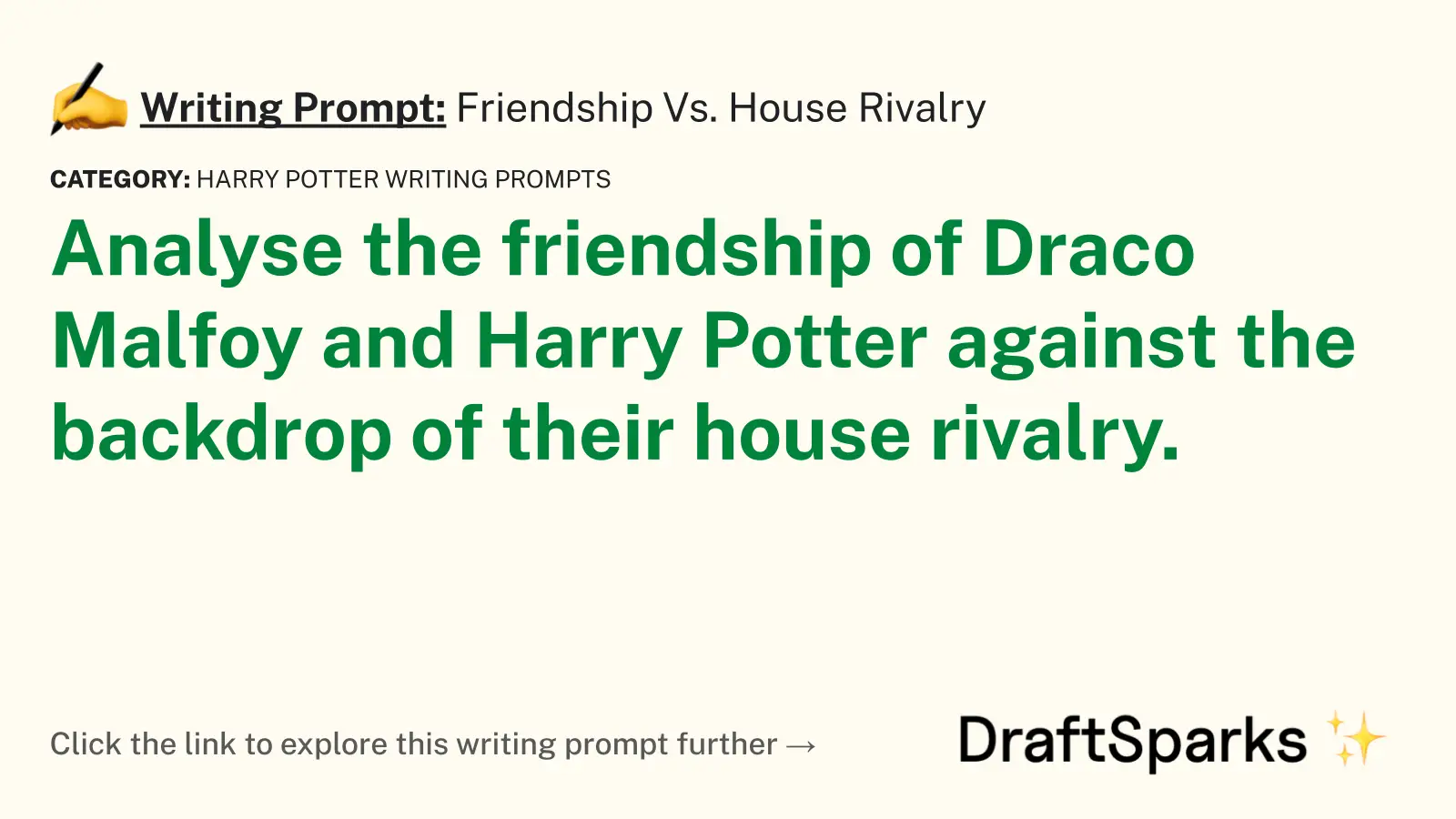 Friendship Vs. House Rivalry
