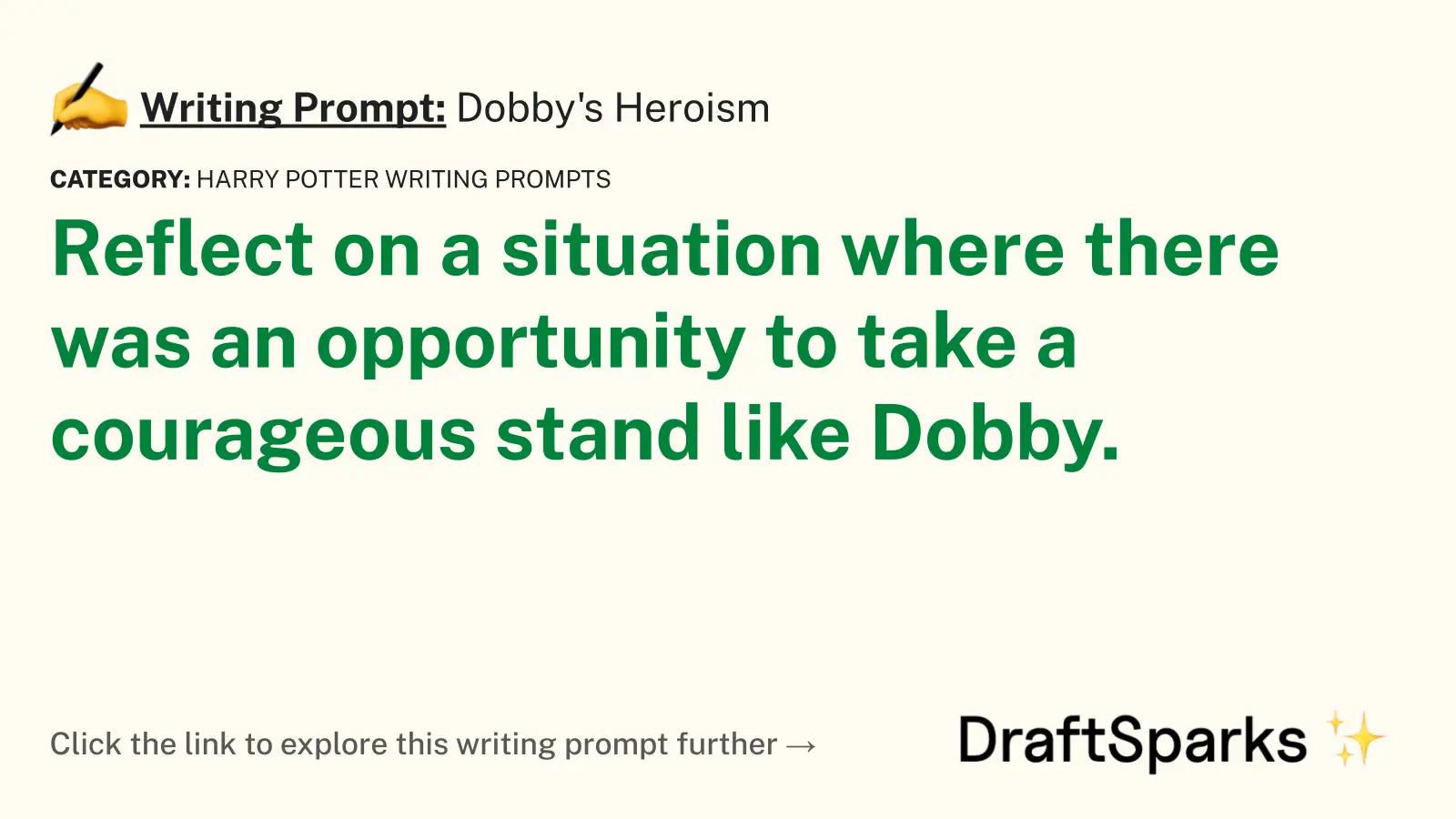 Dobby’s Heroism