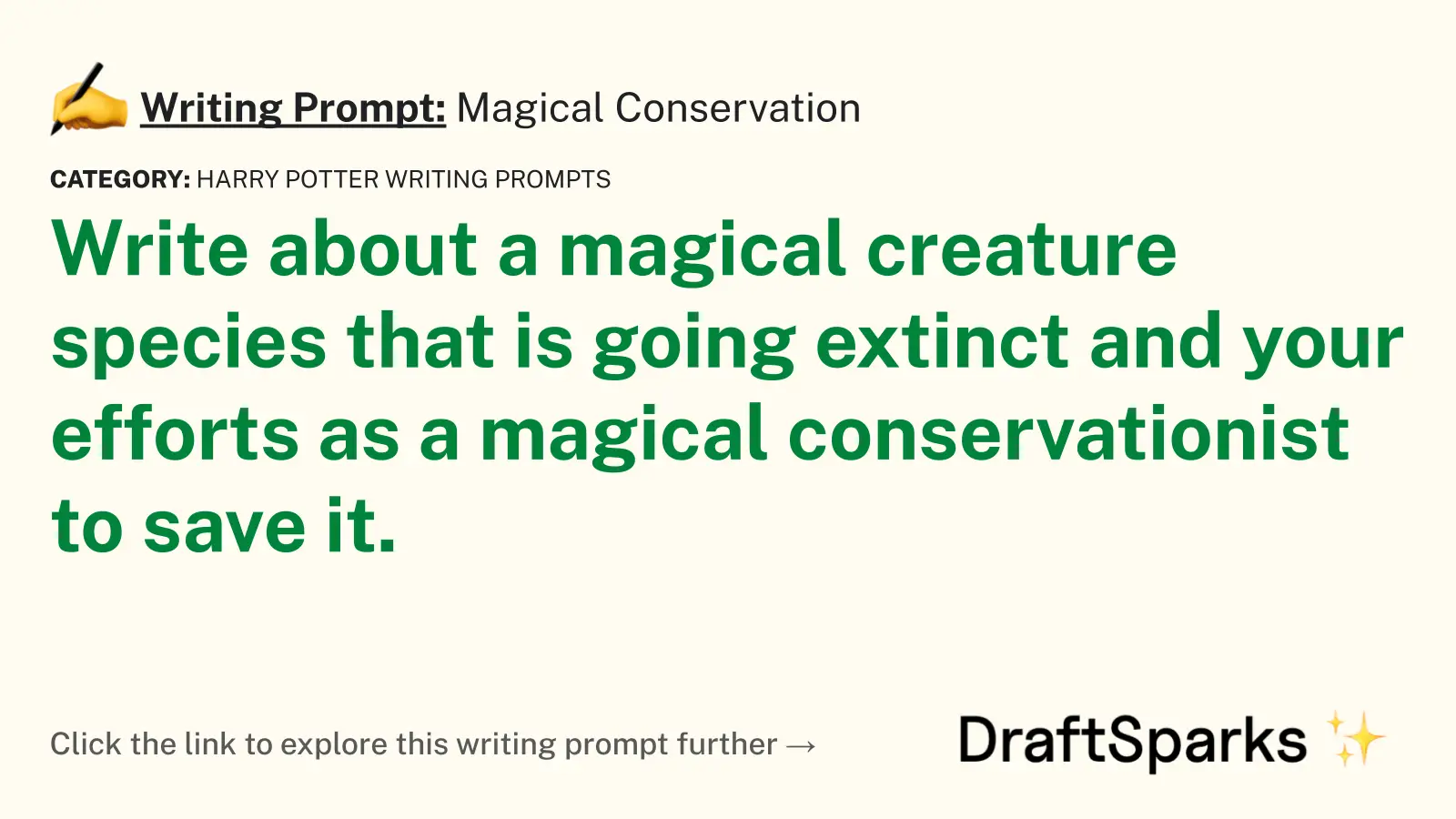 Magical Conservation