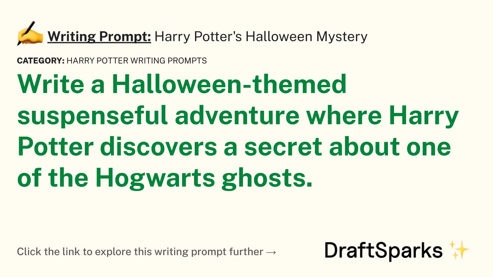 Harry Potter’s Halloween Mystery
