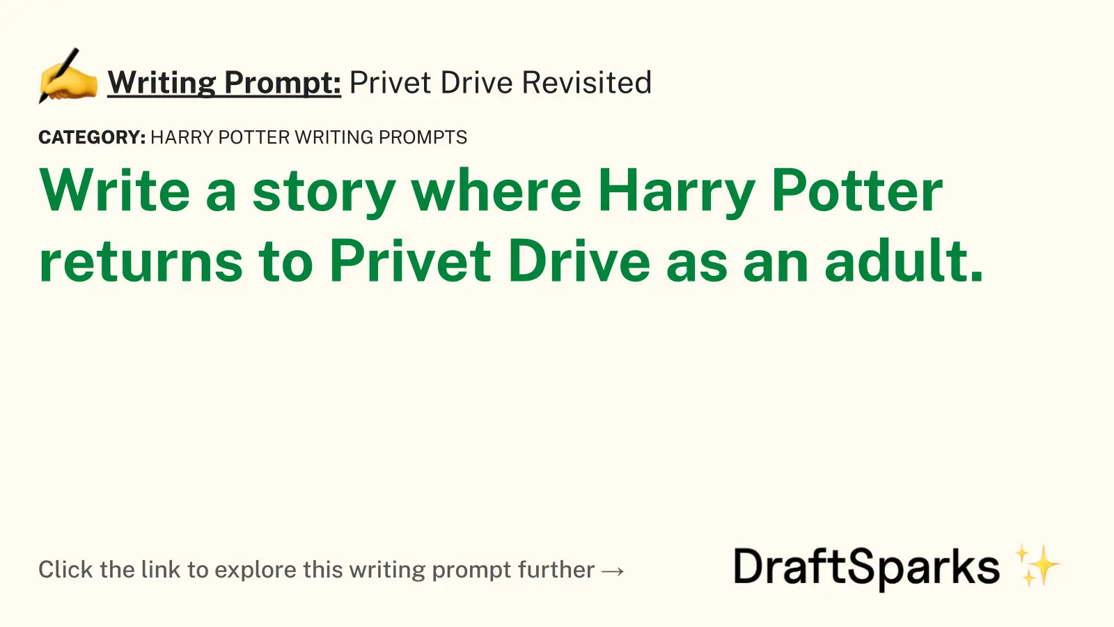 Privet Drive Revisited