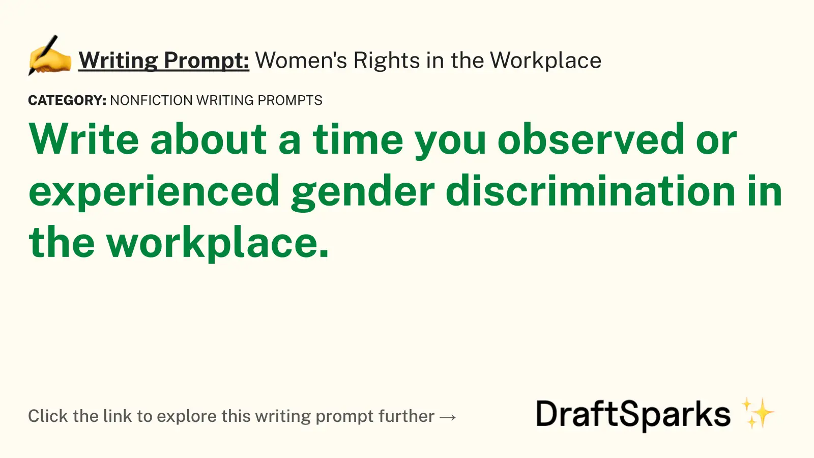 Women’s Rights in the Workplace
