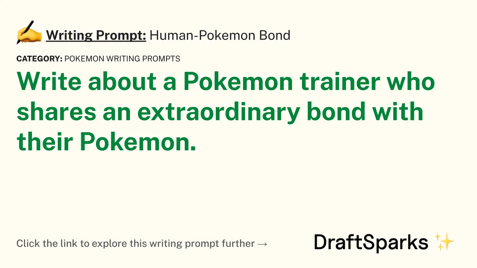 Human-Pokemon Bond