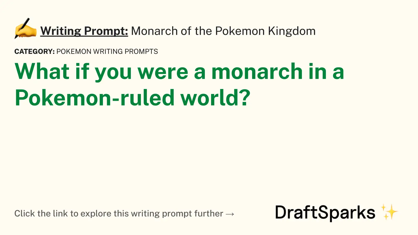 Monarch of the Pokemon Kingdom