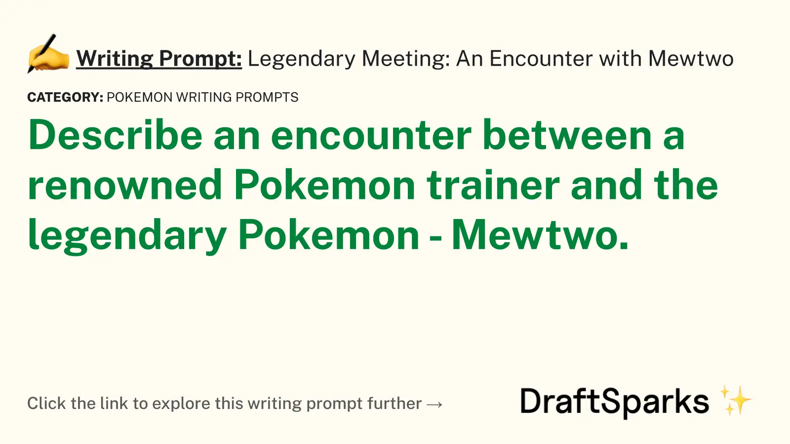 Legendary Meeting: An Encounter with Mewtwo