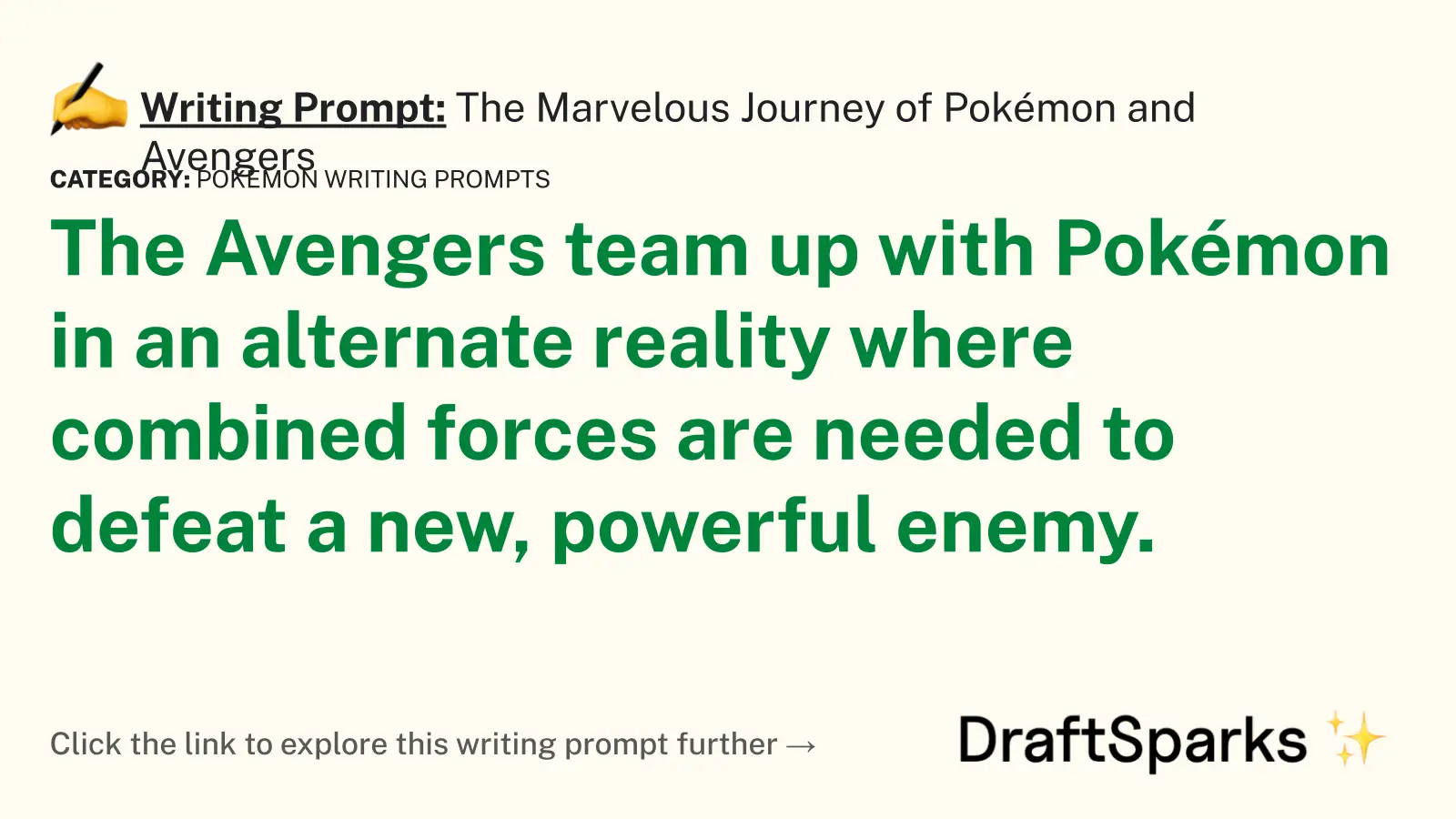 The Marvelous Journey of Pokémon and Avengers