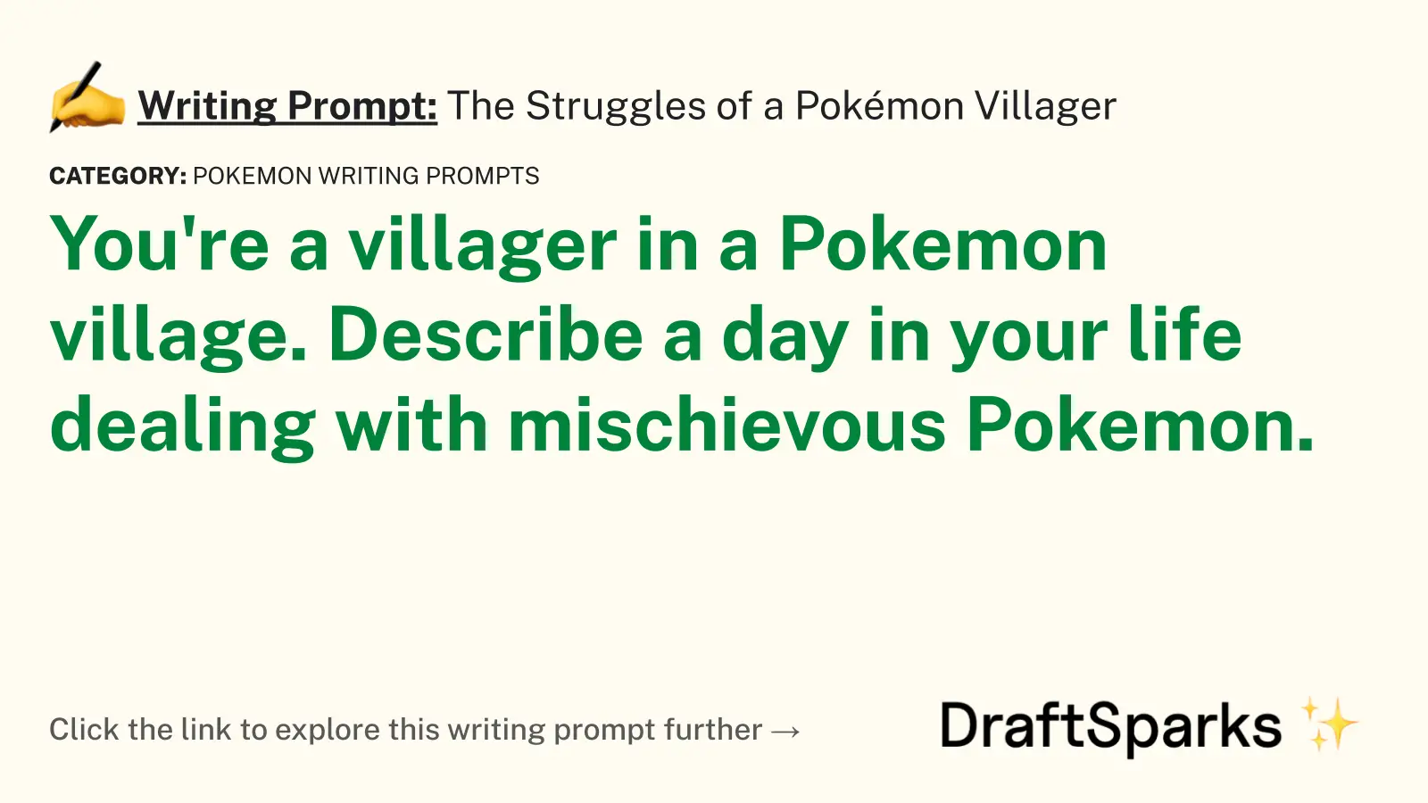 The Struggles of a Pokémon Villager