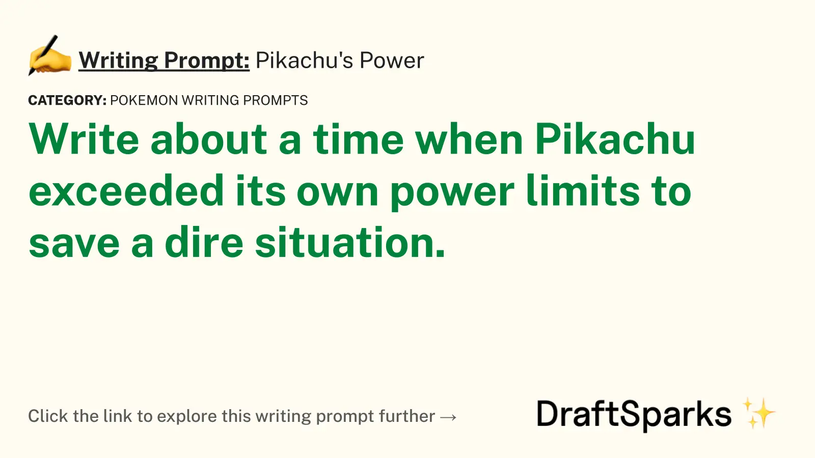 Pikachu’s Power
