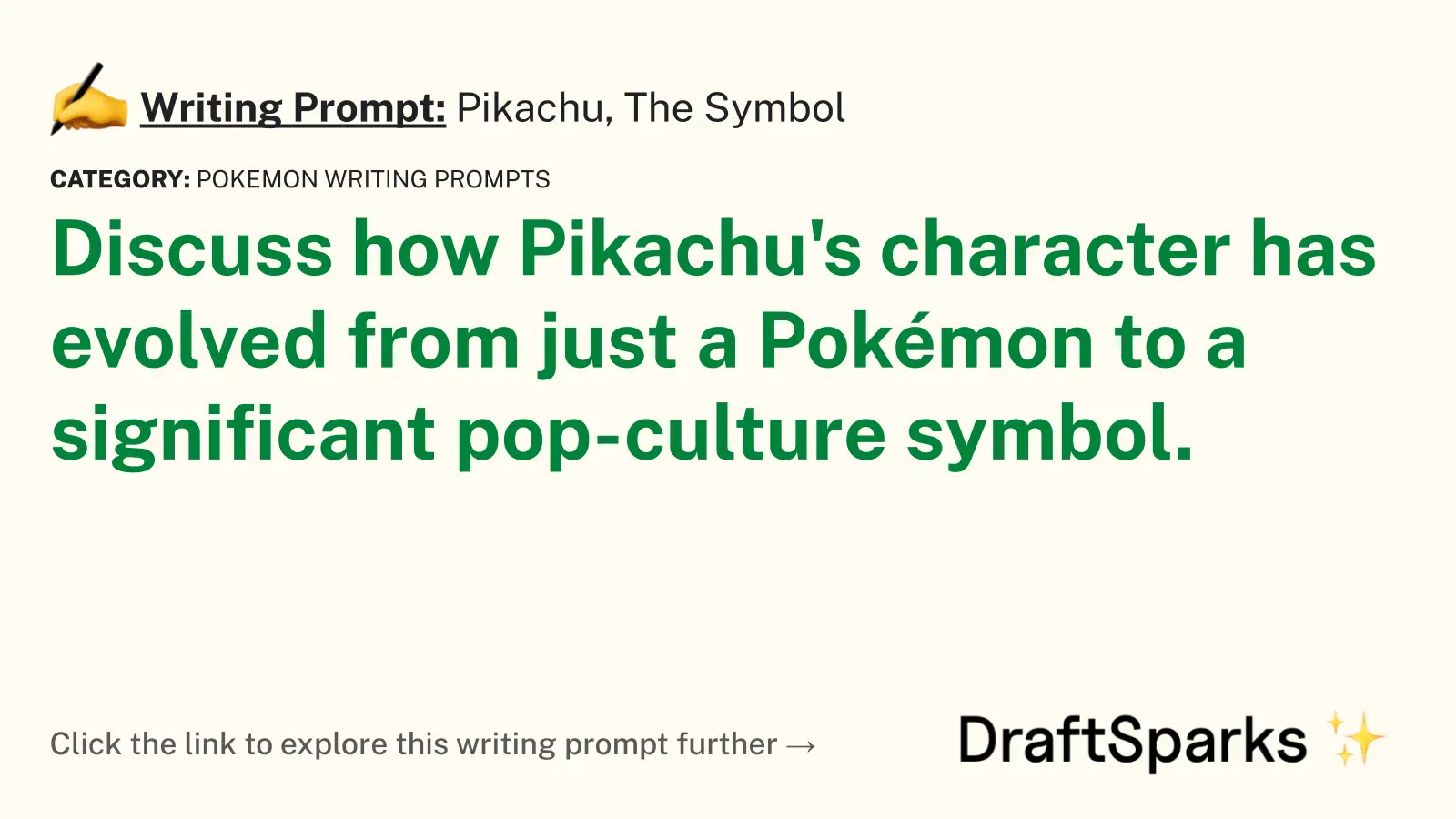 Pikachu, The Symbol