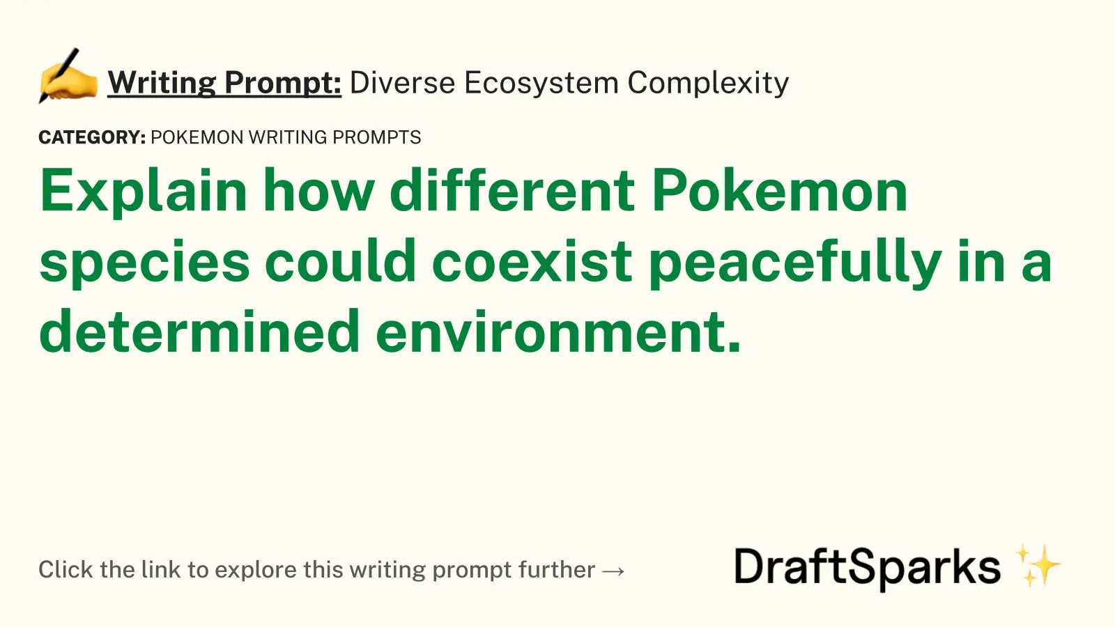 Diverse Ecosystem Complexity