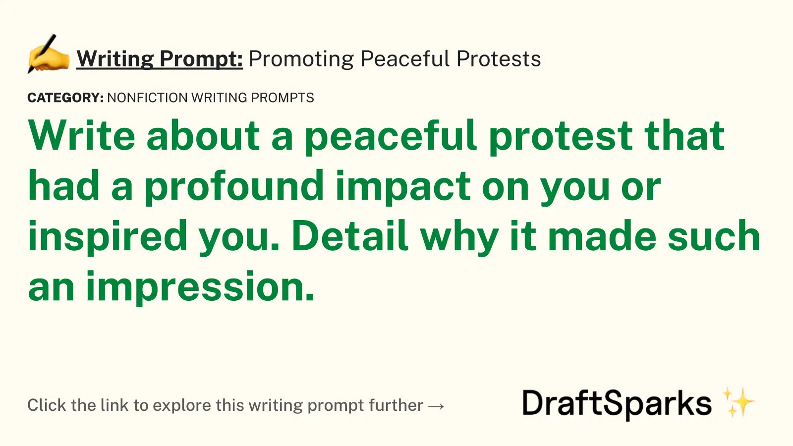 Promoting Peaceful Protests