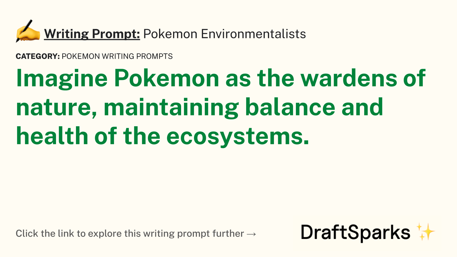 Pokemon Environmentalists