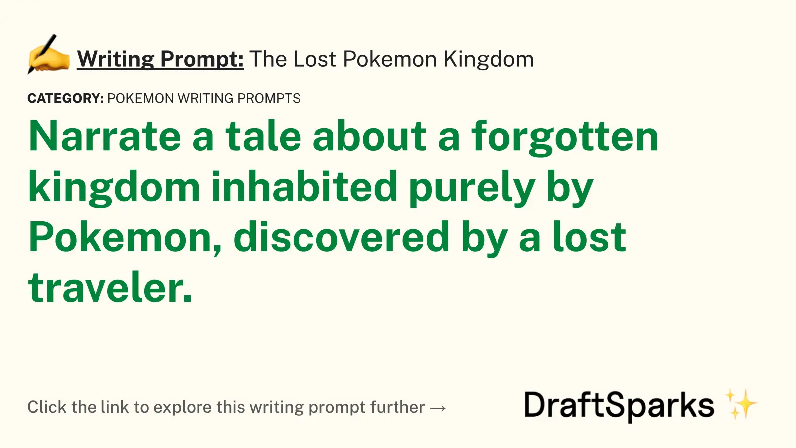 The Lost Pokemon Kingdom