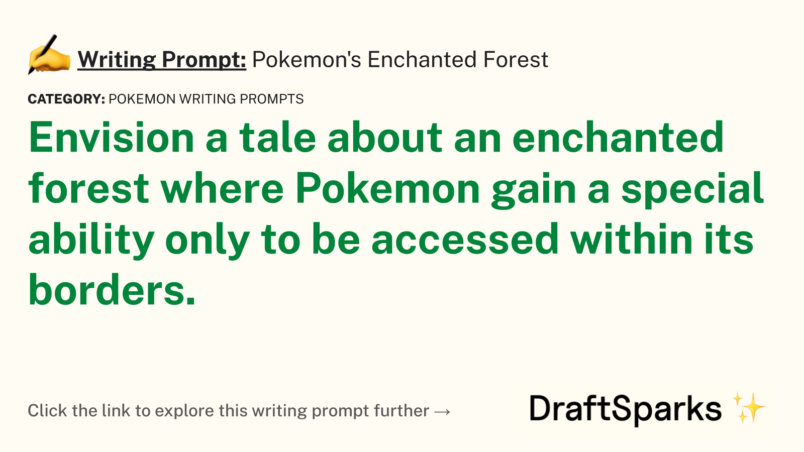 Pokemon’s Enchanted Forest