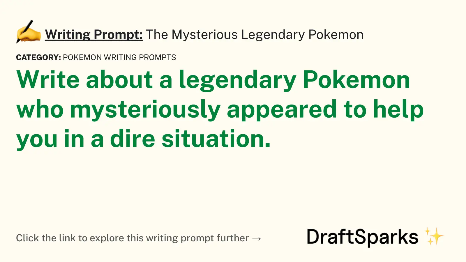 The Mysterious Legendary Pokemon