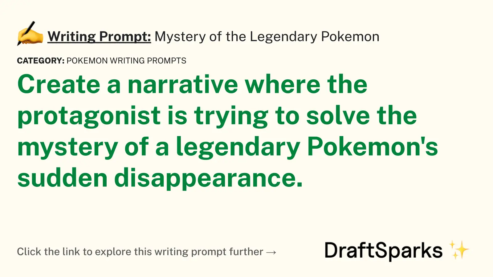 Mystery of the Legendary Pokemon
