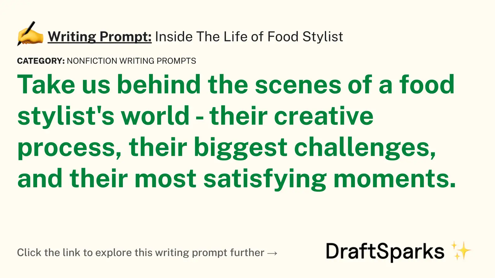 Inside The Life of Food Stylist